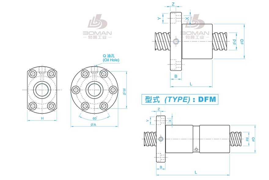 TBI SFM03205-4 tbi冷轧丝杆